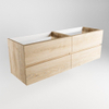 Mondiaz VICA Wastafelonderkast - 150x50x45cm - 4 lades - softclose - washed oak SW484764