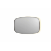INK SP30 miroir - 140x4x80cm contour en cadre en acier inoxydable brossé incl LED indirecte - chauffage - changement de couleur - dimmable et interrupteur - inox brossé SW956008