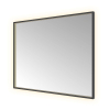 Hotbath &MORE Spiegel - 100x80cm - directe en indirecte LED - color changing - spiegelverwarming - dimbaar - met afstandsbediening - PVD - geborsteld koper (zwart) SW1246038