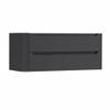 H&R Badmeubelen Juice Meuble sous lavabo - 120x45x50cm - angle gauche arrondi - 2 tiroirs - poignée intégrée - anthracite mat SW1489944