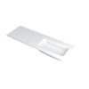 Ink faktor lavabo 140x1.5x45cm 1 trou pour robinet évier polystone blanc mat SW207298