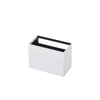 INK Meuble sous-lavabo - 90x45x65cm - 2 tiroirs - push to open - avec façades rapportées droites - laqué MDF - blanc mat SW352509