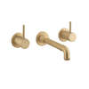 Crosswater MPRO INDUSTRIAL Wastafelkraan - inbouw - 3 gats - zonder waste uitloop - 20cm geborsteld messing living colours - geborsteld messing (goud) SW451395