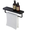 Geesa Frame Porte-serviette avec tablette murale 42x10.5x10.8cm Noir SW451885