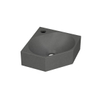 INK Matrix fontein - 27x27x10cm - vijfhoek - kraangat midden - zonder overloop - quartz grijs SW647503