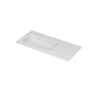 INK Aspekt wastafel - 100x45x1.5cm - 1 wasbak links - 0 kraangaten - porselein wit mat SW439642