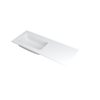 Ink faktor lavabo 120x1,5x45cm 1 trou pour robinet évier polystone blanc mat SW207280
