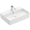 Villeroy & Boch memento 2.0 opzetwastafel - 60x42cm - met 1 kraangat - met overloop CeramicPlus - Stone White (mat wit) SW209587