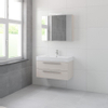 Bruynzeel Bando badmeubelset 90x45cm 1 kraangat 1 wasbak 2 lades met spiegelkast met softclose Composiet kasjmier grijs SW383401 Bruynzeel Bando badmeubelset 90x45cm 1 kraangat 1 wasbak 2 lades met spiegelkast met softclose Composiet kasjmier grijs SW383401