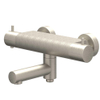 IVY Bond Mitigeur thermostatique de bain apparent - bec de baignoire pivotant - inverseur - Cooltouch - Nickel brossé PVD SW1031090