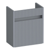 BRAUER Adore Wavy meuble lave-mains - 40x45x22cm - avec 1 porte sans poignée ouvrant vers la droite gris mat SW1198480