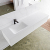 MONDIAZ LAGOM 170cm badmeubel solid surface talc 2 lades Wastafel cloud links 1 kraangat SW409040 MONDIAZ LAGOM 170cm badmeubel solid surface talc 2 lades Wastafel cloud links 1 kraangat SW409040