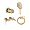 Grohe Essence New Bad-/Douchekraan - 3 standen - met handdoucheset - met doucheslang - cool sunrise (goud) SW1441589
