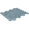 La mosaïque Mosaic Factory Valencia - 27,6x32,9cm - carrelage mural - Hexagone - Verre recyclé Turquoise mat/brillant SW382569