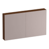 BRAUER Impress Armoire de toilette - 120x70x15cm - sans éclairage - 2 portes miroir double face - lamelles chêne marron SW1198997