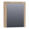 BRAUER Rise armoire de toilette - 60x70x15cm - sans éclairage - avec 1 porte miroir double face à gauche en vingerlas chêne gris SW2938 BRAUER Rise armoire de toilette - 60x70x15cm - sans éclairage - avec 1 porte miroir double face à gauche en vingerlas chêne gris SW2938