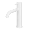 Hotbath Cobber robinet de lavabo hauteur moyenne avec bec courbé sans vidage blanc mat SW73537