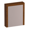 BRAUER Rise Armoire de toilette - 60x70x15cm - sans éclairage - avec 1 porte miroir double face à ouverture vers la gauche en chêne lamellé marron SW1203831
