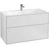 Villeroy & Boch finion wastafelonderkast - 99.6x59.1cm - 2 lades - mat wit SW479488