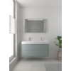 Bruynzeel Box badmeubelset 120x45cm 2 kraangaten 1 wasbak 2 lades met spiegel met softclose composite fjord groen SW383965 Bruynzeel Box badmeubelset 120x45cm 2 kraangaten 1 wasbak 2 lades met spiegel met softclose composite fjord groen SW383965