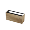 INK Wastafelonderkast - 140x45x65cm - 2 lades - push to open - met rechte opdekfronten - MDF - Ash grey SW493896