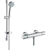 Hansgrohe Ecostat Comfort robinet de douche thermostatique avec glissière UnicaC 65cm et douchette Croma 100 EcoSmart chrome 0605553 Hansgrohe Ecostat Comfort robinet de douche thermostatique avec glissière UnicaC 65cm et douchette Croma 100 EcoSmart chrome 0605553