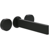 Villeroy & Boch Dawn wastafeluitloop set - zonder pop up afvoergarnituur - wandmontage afbouwdeel - mat zwart SW974328