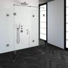 Saniclass Create douchecabine XL 90x140cm profielloos met antikalk en 8mm veiligheidsglas geborsteld RVS SW223708 Saniclass Create douchecabine XL 90x140cm profielloos met antikalk en 8mm veiligheidsglas geborsteld RVS SW223708