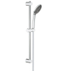GROHE Vitalio Joy 110 Mono Ensemble barre de douche - 60cm - douchette ronde - 1 jet - flexible de douche lisse - chrome/noir 4357673