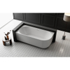 FugaFlow Eccelente Anta half vrijstaand hoekbad - links - 170x80x58cm - met afvoer - acryl - mat wit SW1123242