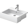 Duravit Vero Half inbouwwastafel - met kraangat - met overloop - 55x47cm - met wondergliss - inclusief bevestiging - wit 0300008