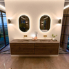 Mondiaz CIRO-DLUX Badkamermeubelset - 190x45x50cm - Solid surface wastafel Sombra - 2 wasbak Dubbel - zonder kraangaten - 4 lades - Dusk SW1533565