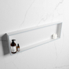 Mondiaz Easy nis 29.5x89.5x8cm voor Inbouw/opbouw 1 open vak Solid surface Talc/Clay SW643694