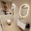 MONDIAZ TURE-DLUX 60cm toiletmeubel Talc. EDEN wastafel Ostra positie midden. Zonder kraangat. SW1104644