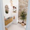 Mondiaz JOYA-DLUX 90cm toiletmeubel - kleur Oak - Wastafel FAYE positie Midden 1 kraangat kleur Sombra. SW1424253