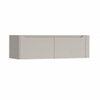 H&R Badmeubelen Juice Meuble sous lavabo - 140x45x40cm - angle droit arrondi - 2 tiroirs - poignée intégrée - beige mat SW1110333