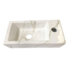 Wiesbaden Rhea mini fontein rechts 36,5 x 18 x 9 cm keramiek carrara TWEEDEKANS OUT12972