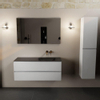 Mondiaz AIVY Ensemble de meuble - 120x45x50cm - 0 trous de robinet - 1 vasque Urban Solid surface - Droite - 2 tiroirs - avec miroir - MDF Talc SW892419