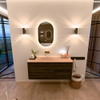 Mondiaz CIRO-DLUX Ensemble de meubles de salle de bains - 120x45x50cm - lavabo Solid Surface Saba - 1 vasque à gauche - sans trous de robinet - 2 tiroirs - Shadow SW1532699