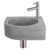 Fortifura Fuente hoekfonteinset – 31.5x31.5x10 cm – beton grijs – kraan RVS SW1111540