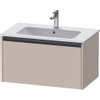 Duravit Ketho.2 Wastafelonderbouwkast - met 1 lade - 81x48x44cm - met greep antraciet - taupe mat SW772822