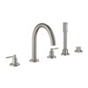 Grohe Atrio afbouwdeel 5-gats badrandcombinatie met omstel met handdouche met doucheslang 200cm m. hefboomgrepen supersteel SW225257 Grohe Atrio afbouwdeel 5-gats badrandcombinatie met omstel met handdouche met doucheslang 200cm m. hefboomgrepen supersteel SW225257