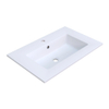 Arcqua Mira Lavabo encastré - 71x46x1.5cm - vasque simple - 1 trou de robinet - marbre de synthèse - blanc mat SW1581350