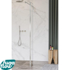 FugaFlow Eccelente Vetro Paroi latérale - 40x200cm - verre clair - 8mm - avec profilé d'angle - Chrome SW1125222