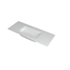 Ink faktor lavabo moyen en polystone avec 1 trou pour robinet 120x45x1,5cm blanc brillant SW693142