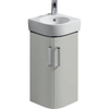Geberit Renova Compact meuble sous-lavabo d’angle avec 2 portes 42.5x60.4x33cm gris clair SW417299