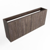 Mondiaz FOWY Meuble sous lave-mains - 120x22x50cm - 2 portes - push to open - softclose - Dark Brown SW1016939