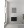 Bruynzeel Bando badmeubelset 60x45cm 1 kraangat 1 wasbak 2 lades met spiegel met softclose Composiet zwart eiken SW383478 Bruynzeel Bando badmeubelset 60x45cm 1 kraangat 1 wasbak 2 lades met spiegel met softclose Composiet zwart eiken SW383478