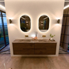 Mondiaz CIRO-DLUX Badkamermeubelset - 170x45x50cm - Solid surface wastafel Oza - 2 wasbak Dubbel - zonder kraangaten - 4 lades - Dusk SW1533332