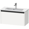 Duravit Ketho.2 Wastafelonderbouwkast - met 1 lade - 81x39x44cm - met greep antraciet - wit mat SW771892
